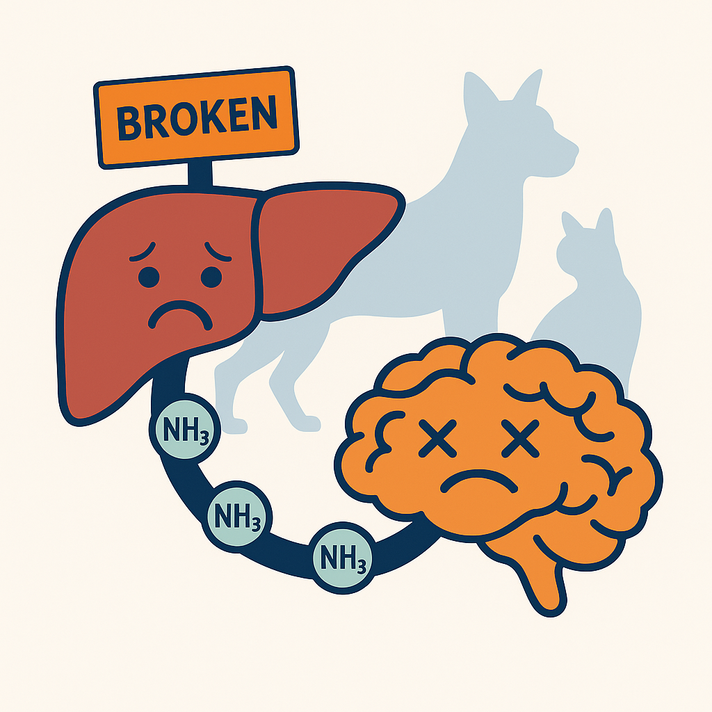 Hepatic encephalopathy in dogs and cats